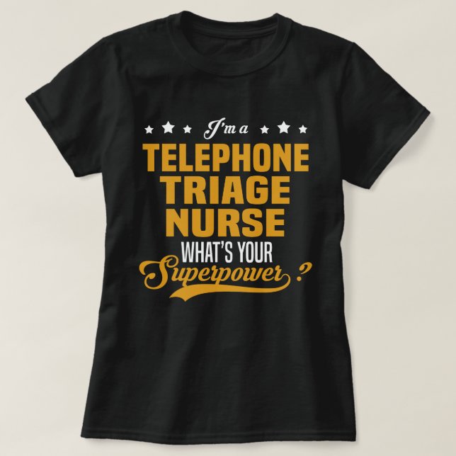 Telefon Triage Nurse T Shirt (Design framsida)