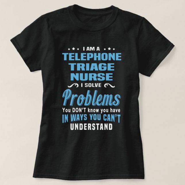 Telefon Triage Nurse T Shirt (Design framsida)