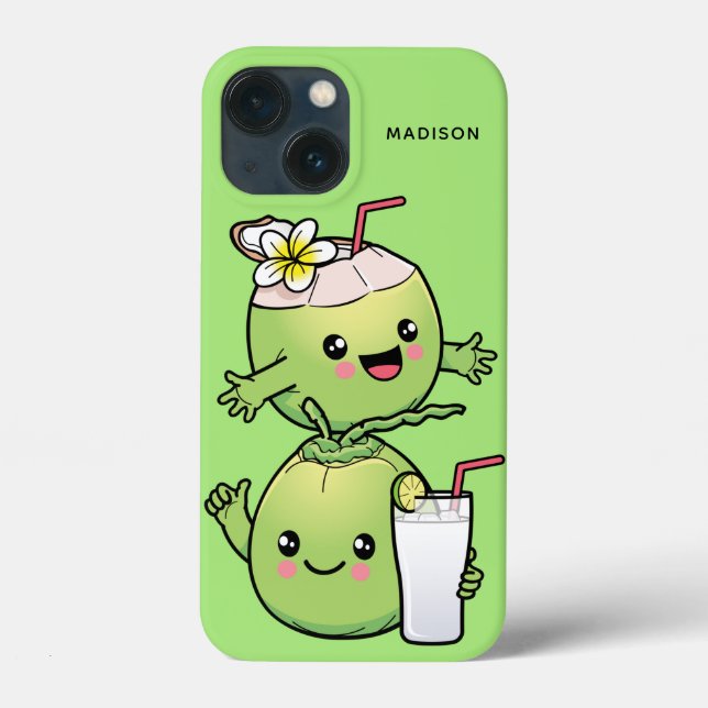 Telefonärenden för anpassade Cute Coconces-namn (Baksida)