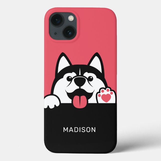 Telefonärenden för Siberian husky och färg (Baksida)