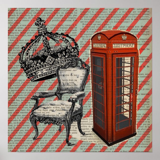 Telefonbås i London, segrare jubilee krona Poster (Framsidan)