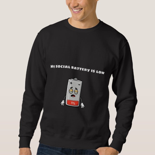 Telefonbatteristil Lång Ärmad Tröja (Framsida)