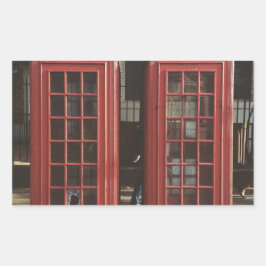 Telefonbox i London Rektangulärt Klistermärke