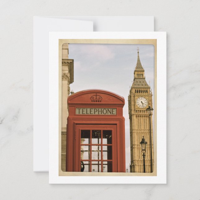 Telefonbox och Torn i Big Ben (Framsida)