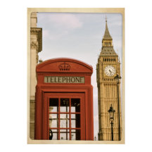 Telefonbox och Torn i Big Ben