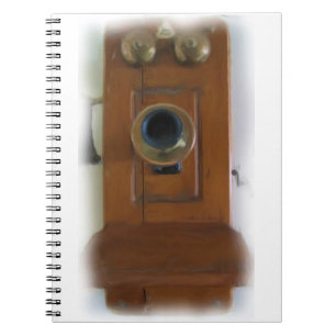 Telefondator för vintage anteckningsbok