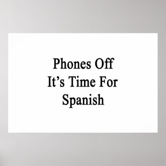 Telefoner av det är dags för spanska poster