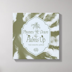 Telefoner Ned, Handflatan Up - White Lotus Canvastryck