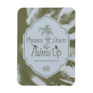 Telefoner Ned, Handflatan Up - White Lotus Magnet