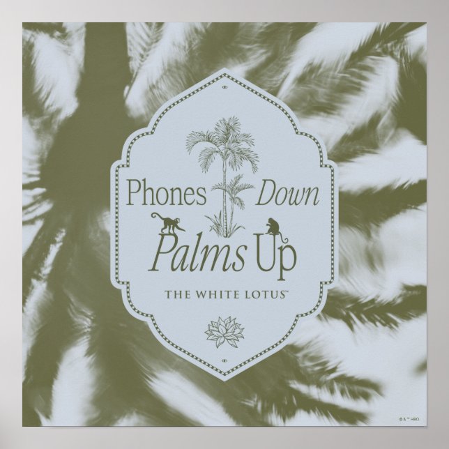 Telefoner Ned, Handflatan Up - White Lotus Poster (Framsidan)