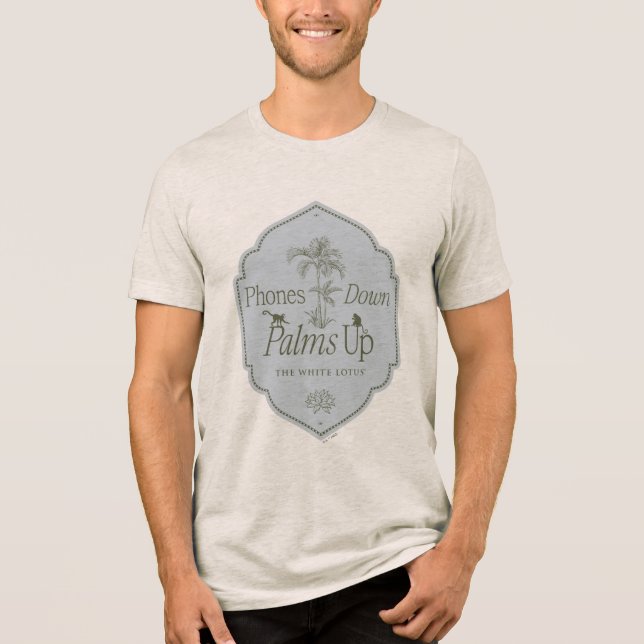 Telefoner Ned, Handflatan Up - White Lotus T Shirt (Framsida)