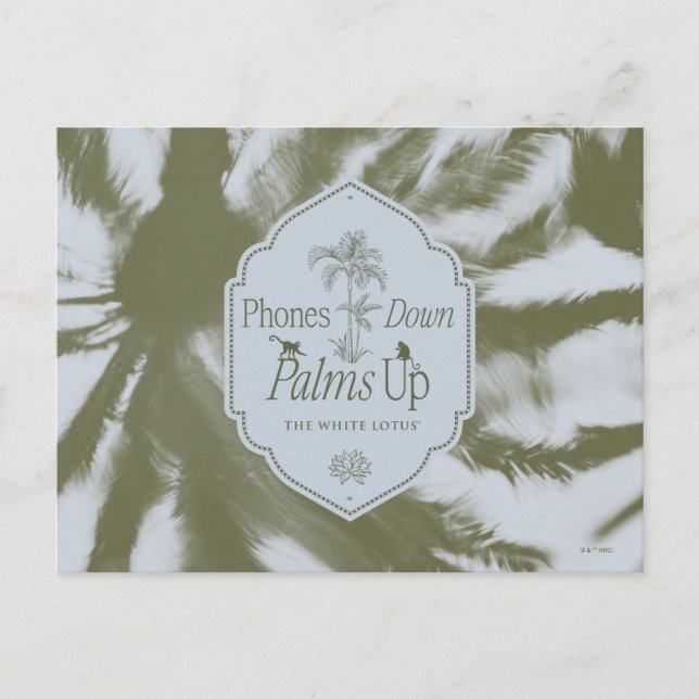 Telefoner Ned, Handflatan Up - White Lotus Vykort (Framsida)