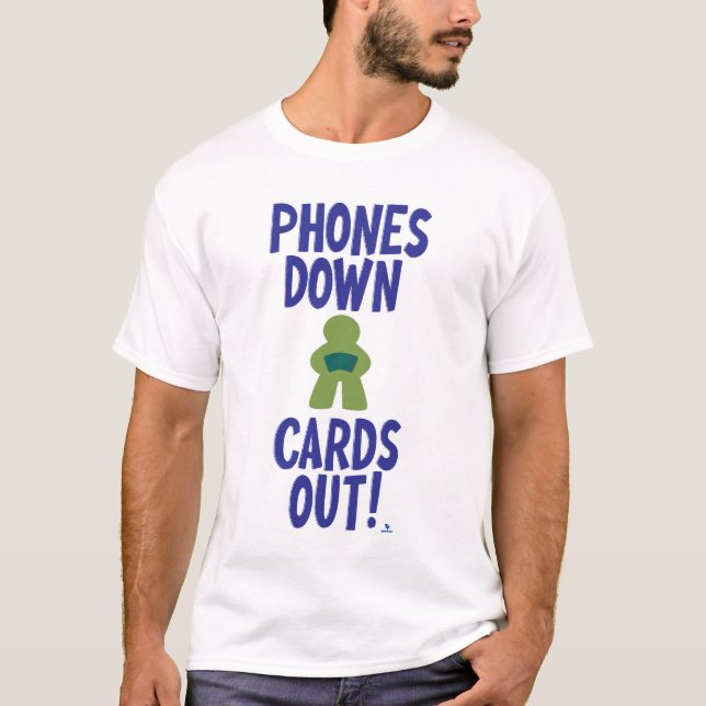 Telefoner ner-kort ut Boardgamerkonst T Shirt (Framsida)