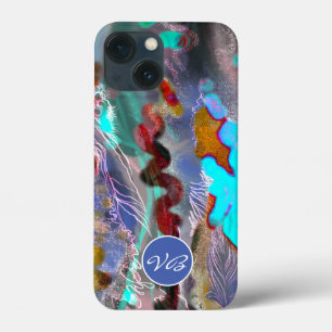 Telefonfall Psychedelic myntröd monogram