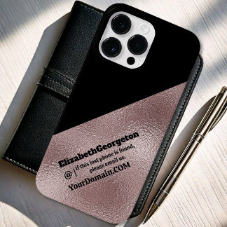 Telefonfodral - faux rosa metallic