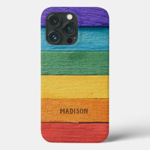 Telefonfodral för anpassningsbar Text Rainbow