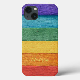 Telefonfodral för anpassningsbar Text Rainbow