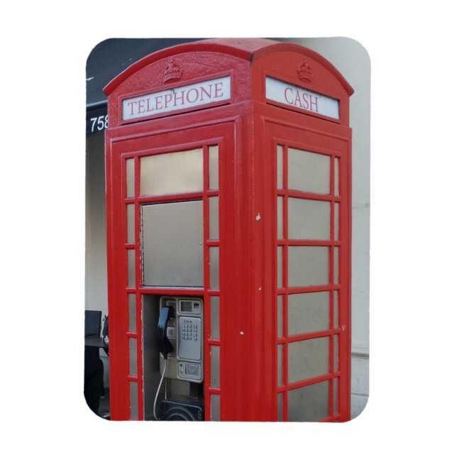 Telefonkabin 3"x4" Magnet (Vertikal)