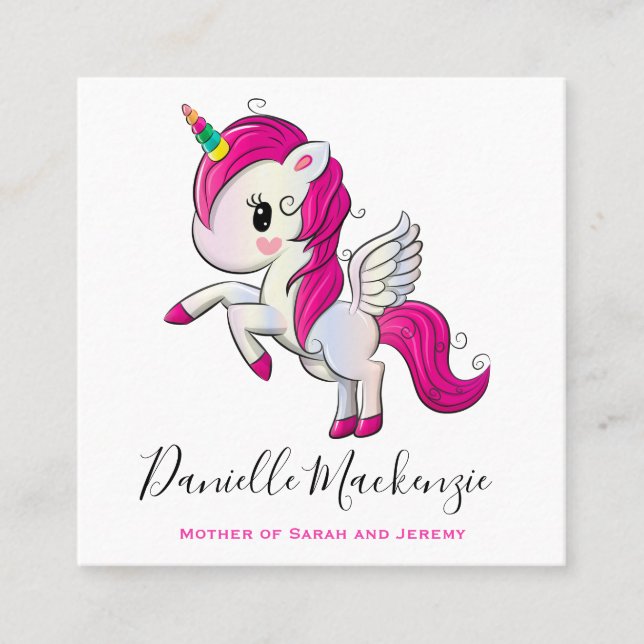 Telefonkort för uppspelningsdatum för mamma -  fyrkantigt visitkort (Framsida)