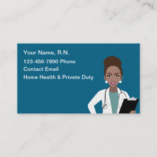 Telefonkortet African American Medical Nurse Visitkort