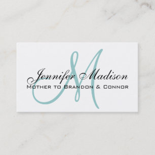 Telefonkortet anpassningsbar Elegant Blue Monogram