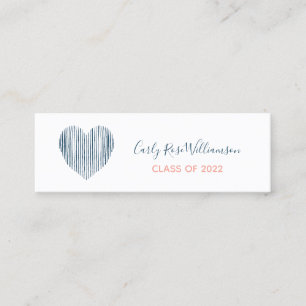 Telefonkortet Cute Girly Boho Heart Studenten Namn