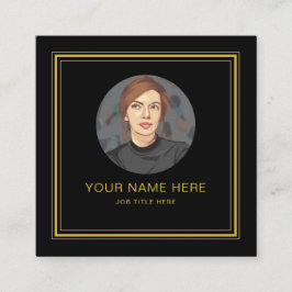 Telefonkortet elegant Black med skript M Guld