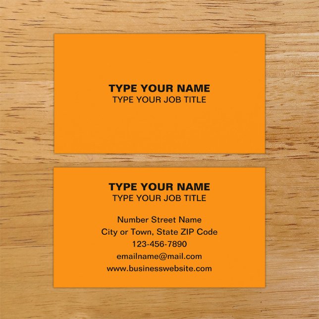 Telefonkortet Enkel Orange för textdesign (Plain texts design orange color calling card.)