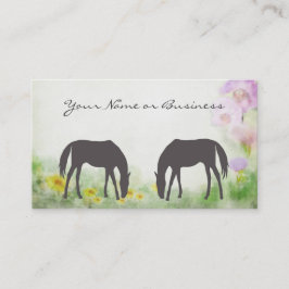 Telefonkortet Horses Grasing Business eller Person Visitkort