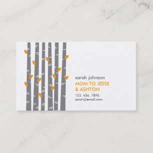 Telefonkortet Modern Birch i Tangerine-Mamman