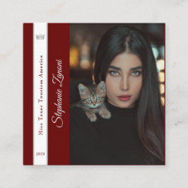 Telefonkortet skönhetstävling Essentials | QR-kod Fyrkantigt Visitkort