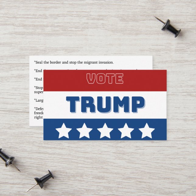 Telefonkortet Vote Donald Trump (Fram/Back In Situ)