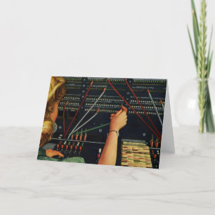 Telefonoperatör, Vintage, företag Kort