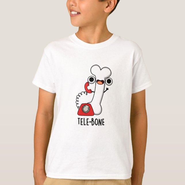 Telefontelefon, tele-bone Funny Bone T Shirt (Framsida)