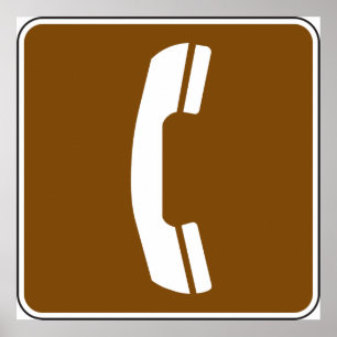 Telefonvägskylt Poster