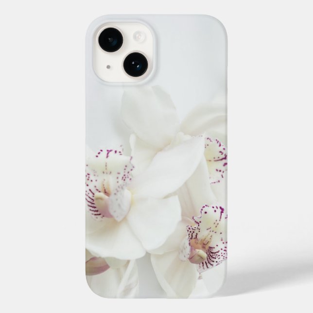 Telefonväska för elegant White och Lila Orchids (Baksida)