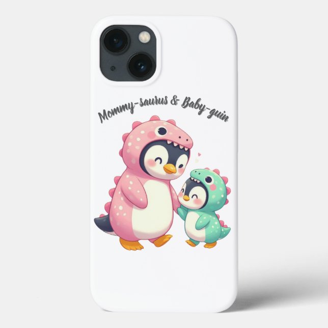 Telefonväska för Mamma-Saurus & Baby-Guin (Baksida)