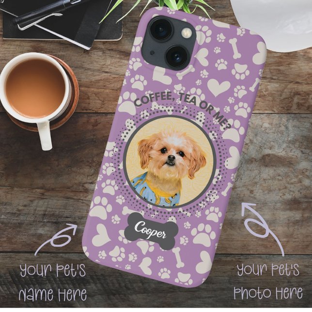 Telefonväska för Pet Photo & Namn - Unik gåva (Personalized phone case with your pet's photo and name.)