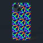 Telefonväska för Rainbow Fredstecken<br><div class="desc">Fredssymbolen mönster mobiltelefon fodral i regnbåge i färg. Tillgänglig för iPhone, Galaxy och andra populära smartphone- och Tablet-modeller.</div>