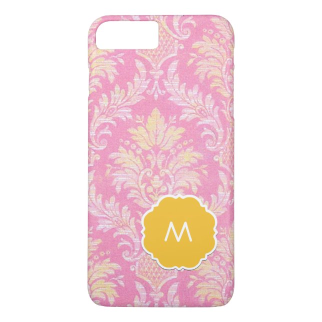 Telefonväska för rosa Damask Monogram Case-Mate iPhone Skal (Baksida)