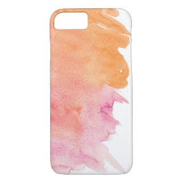 Telefonväska för rosa och Orange för vattenfärgsfä