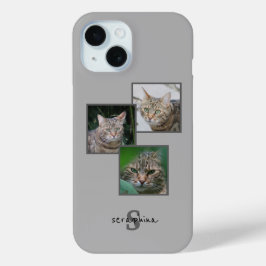 Telefonväska för tre Pet Porträtt med eget namn