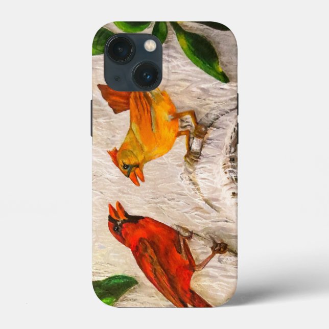 Telefonväska, kardinaler Singing of kärlek (Baksida)