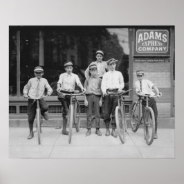 Telegram Messenger Pojkar, 1911. Vintage Foto Poster