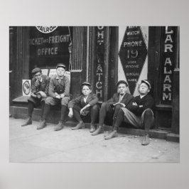 Telegram Messengers, 1910. Gammalt fotografi Poster