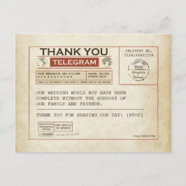 Telegram Tack för dina kort för bröllop