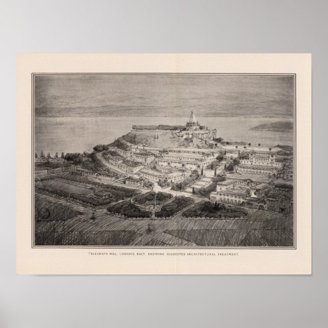 Telegraph Backe föreslog arkitektonisk behandling Poster (Framsidan)