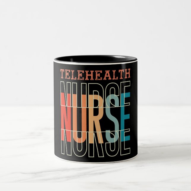 Telehealth Nurse Två-Tonad Mugg (Center)