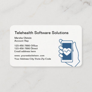 Telehealth omsorg servar visitkort