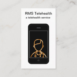 Telehealth servar den on-line läkarundersökninge visitkort
